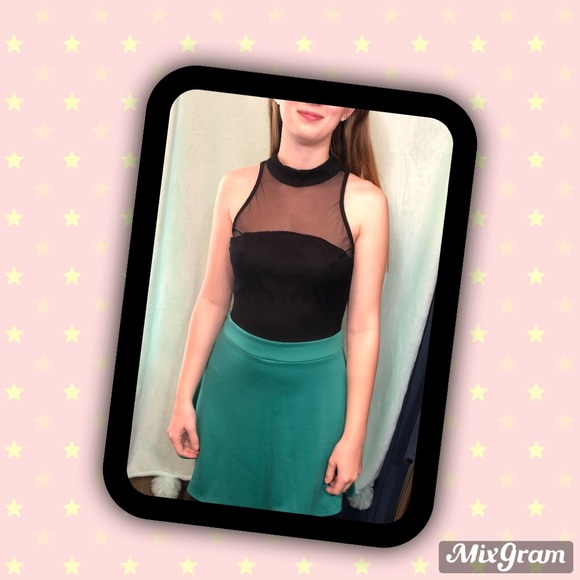 Charlotte Russe Med sheer top color block dress - Picture 1 of 8